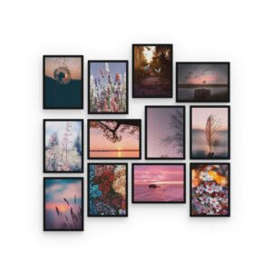 Pink Sunset Landscape Collection Wall Picture Tiles